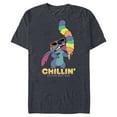 thumbnail image 1 of Disney Lilo and Stitch Ice Cream Chillin' - Short Sleeve Blended T-Shirt for Adults -Customized-Navy Heather, 1 of 5