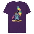 thumbnail image 1 of Disney Lilo and Stitch Ice Cream Chillin' - Short Sleeve Blended T-Shirt for Adults -Customized-Purple, 1 of 5