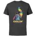 thumbnail image 1 of Disney Lilo and Stitch Ice Cream Chillin' - Short Sleeve Cotton T-Shirt for Adults -Customized-Charcoal, 1 of 5