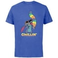 thumbnail image 1 of Disney Lilo and Stitch Ice Cream Chillin' - Short Sleeve Cotton T-Shirt for Adults -Customized-Royal Heather, 1 of 5