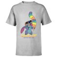 thumbnail image 1 of Disney Lilo and Stitch Ice Cream Chillin' - Short Sleeve T-Shirt for Kids -Customized-Athletic Heather, 1 of 5