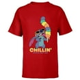 thumbnail image 1 of Disney Lilo and Stitch Ice Cream Chillin' - Short Sleeve T-Shirt for Kids -Customized-Red, 1 of 5