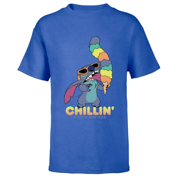Disney Lilo and Stitch Ice Cream Chillin' - Short Sleeve T-Shirt for Kids -Customized-Royal