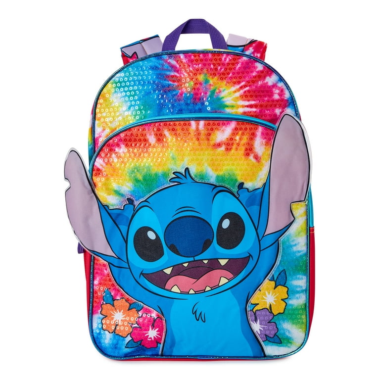 Disney Lilo and Stitch Kids 17 inch Multi-Color Tie-Dye Backpack, Girl's, Size: One Size