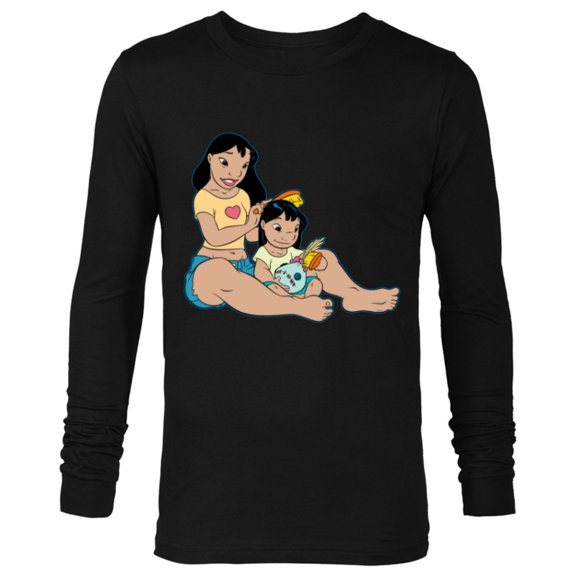 Disney Lilo and Stitch Lilo and Nani Sister - Long Sleeve T-Shirt for Men - Customized-Black