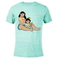 thumbnail image 1 of Disney Lilo and Stitch Lilo and Nani Sister - Short Sleeve Blended T-Shirt for Adults - Customized-Ocean Blue, 1 of 5