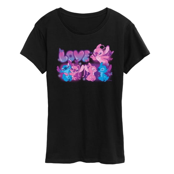 Disney - Lilo & Stitch - Love Grid - Women's Short Sleeve Graphic T-Shirt
