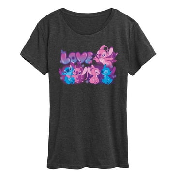 Disney - Lilo and Stitch - Love Grid - Women's Short Sleeve Graphic T-Shirt