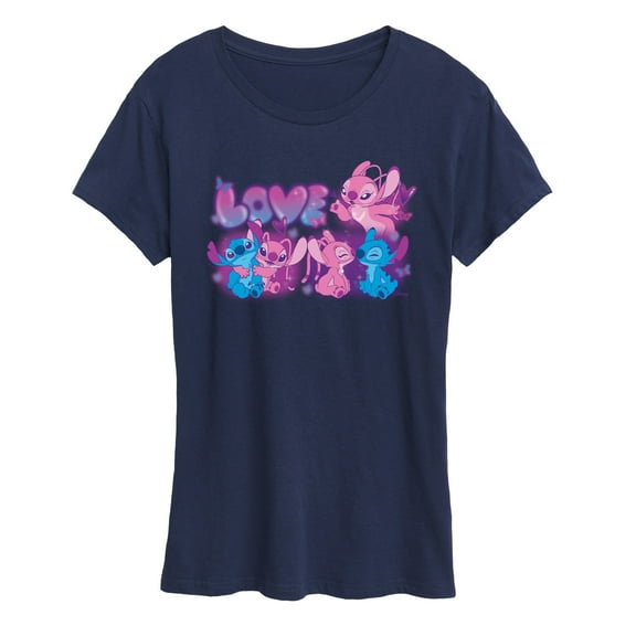 Disney - Lilo & Stitch - Love Grid - Women's Short Sleeve Graphic T-Shirt