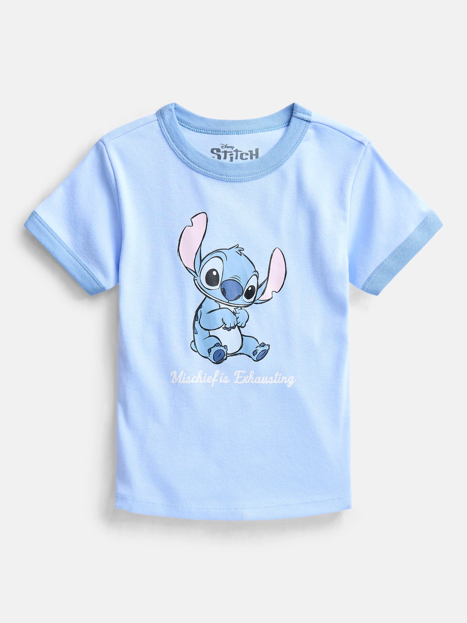 Lilo and Stitch Girls Mischief Graphic Ringer T-Shirt, Sizes 4-16