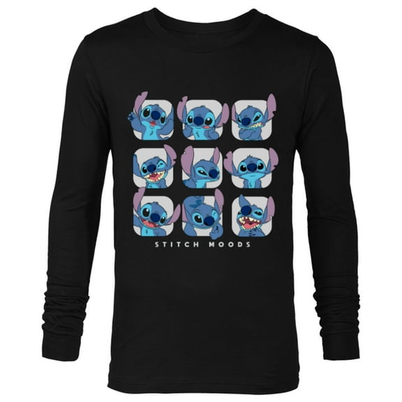 Disney Lilo and Stitch Moods - Long Sleeve T-Shirt for Men -Customized-Black