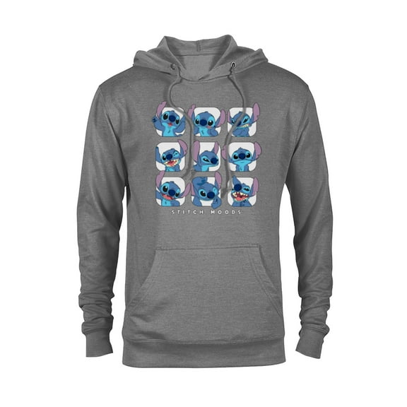 Disney Lilo and Stitch Moods - Pullover Hoodie for Adults -Customized-Graphite Heather