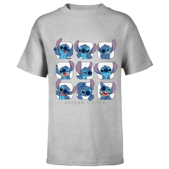 Disney Lilo and Stitch Moods - Short Sleeve T-Shirt for Kids -Customized-Athletic Heather