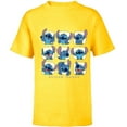 thumbnail image 1 of Disney Lilo and Stitch Moods - Short Sleeve T-Shirt for Kids -Customized-Yellow, 1 of 5