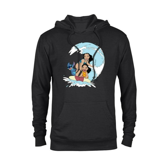 Disney Lilo and Stitch Nani Family Surf Sesh - Pullover Hoodie for Adults - Customized-Black