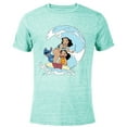thumbnail image 1 of Disney Lilo and Stitch Nani Family Surf Sesh - Short Sleeve Blended T-Shirt for Adults - Customized-Ocean Blue, 1 of 5