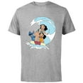thumbnail image 1 of Disney Lilo and Stitch Nani Family Surf Sesh - Short Sleeve Cotton T-Shirt for Adults - Customized-Athletic Heather, 1 of 5
