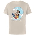 thumbnail image 1 of Disney Lilo and Stitch Nani Family Surf Sesh - Short Sleeve Cotton T-Shirt for Adults - Customized-Natural, 1 of 5