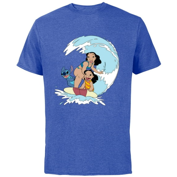 Disney Lilo and Stitch Nani Family Surf Sesh - Short Sleeve Cotton T-Shirt for Adults - Customized-Royal Heather