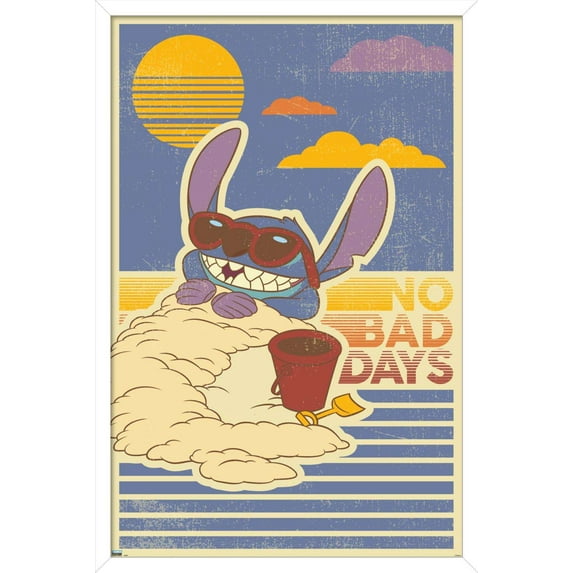 Disney Lilo and Stitch - No Bad Days Wall Poster, 14.725" x 22.375", Framed