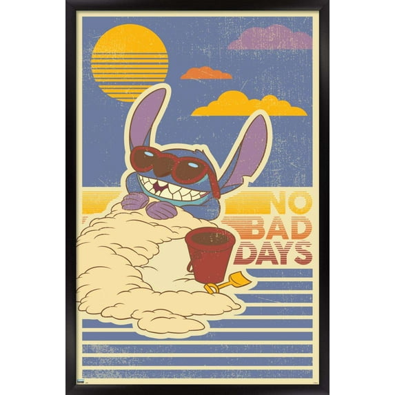 Disney Lilo and Stitch - No Bad Days Wall Poster, 22.375" x 34", Framed