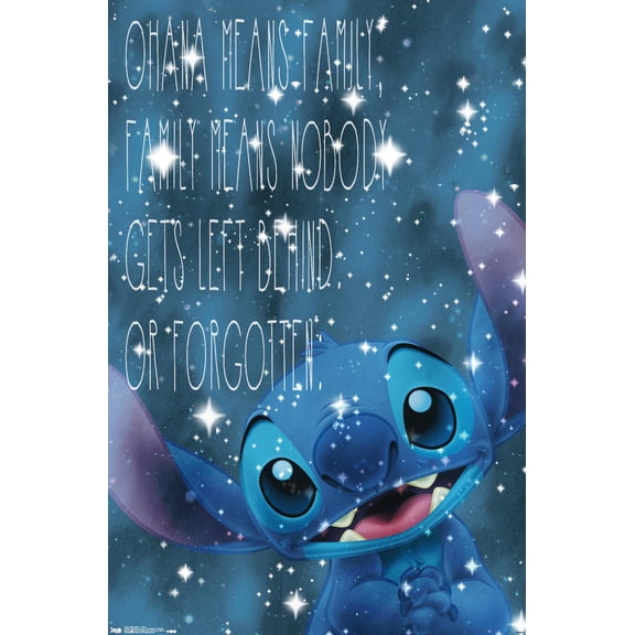 Disney Lilo and Stitch - Ohana Wall Poster, 14.725" x 22.375"