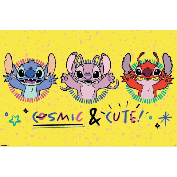Disney Lilo and Stitch: Pattern Clash - Cosmic & Cute Wall Poster, 22.375" x 34"
