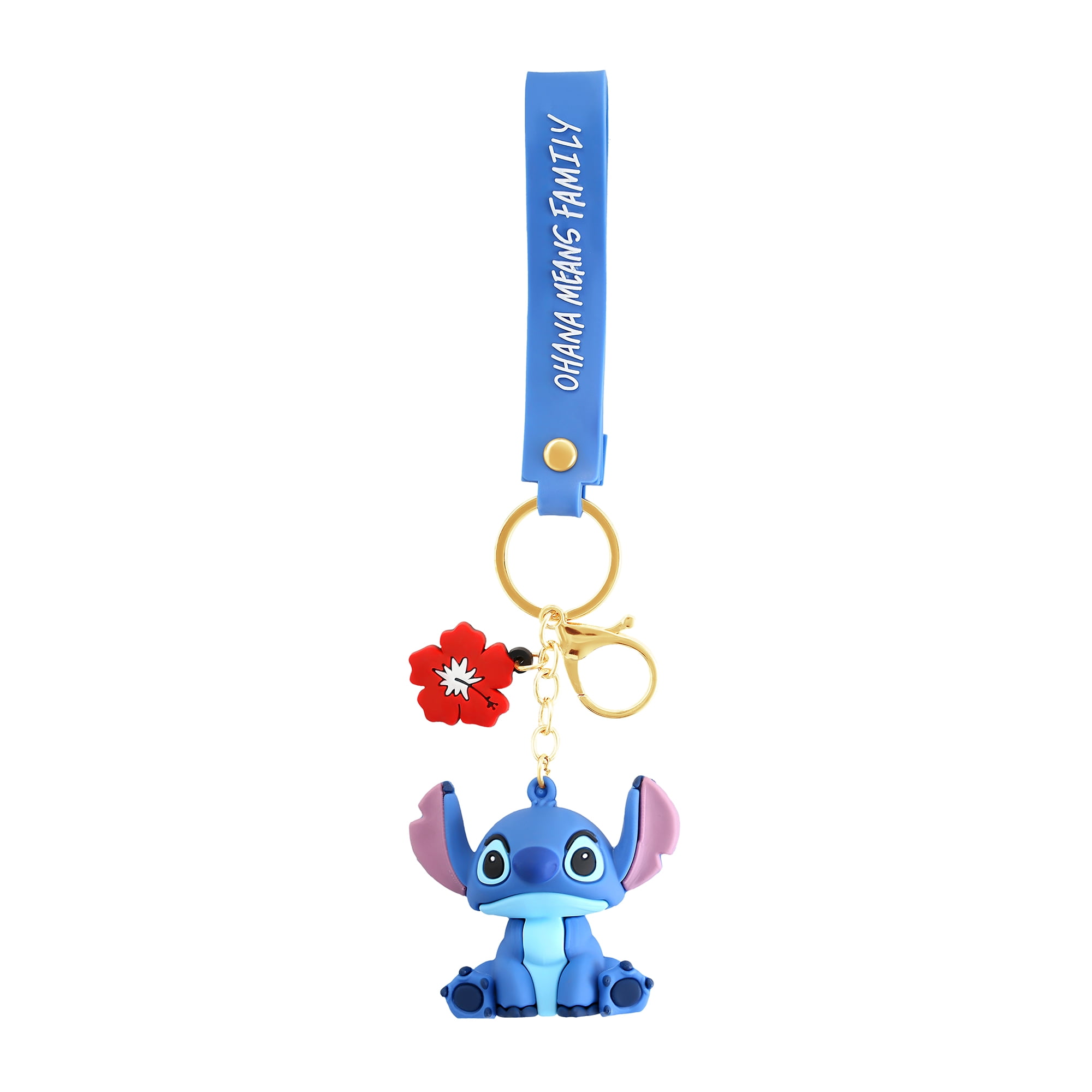 DISNEY Lilo and Stitch Pendant Keychain Charm Holder Wristlet 3D 9"