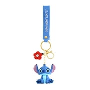 Disney Lilo and Stitch Pendant Keychain Charm Holder Wristlet 3D 9"
