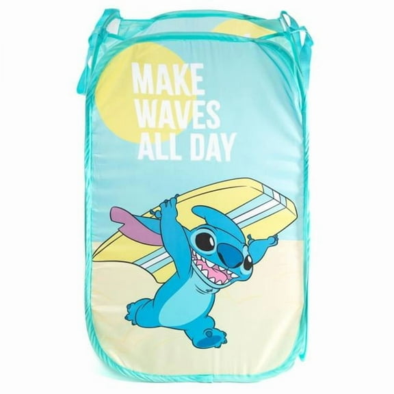 Disney Lilo and Stitch Pop Up Polyester Laundry Hamper, Multicolor