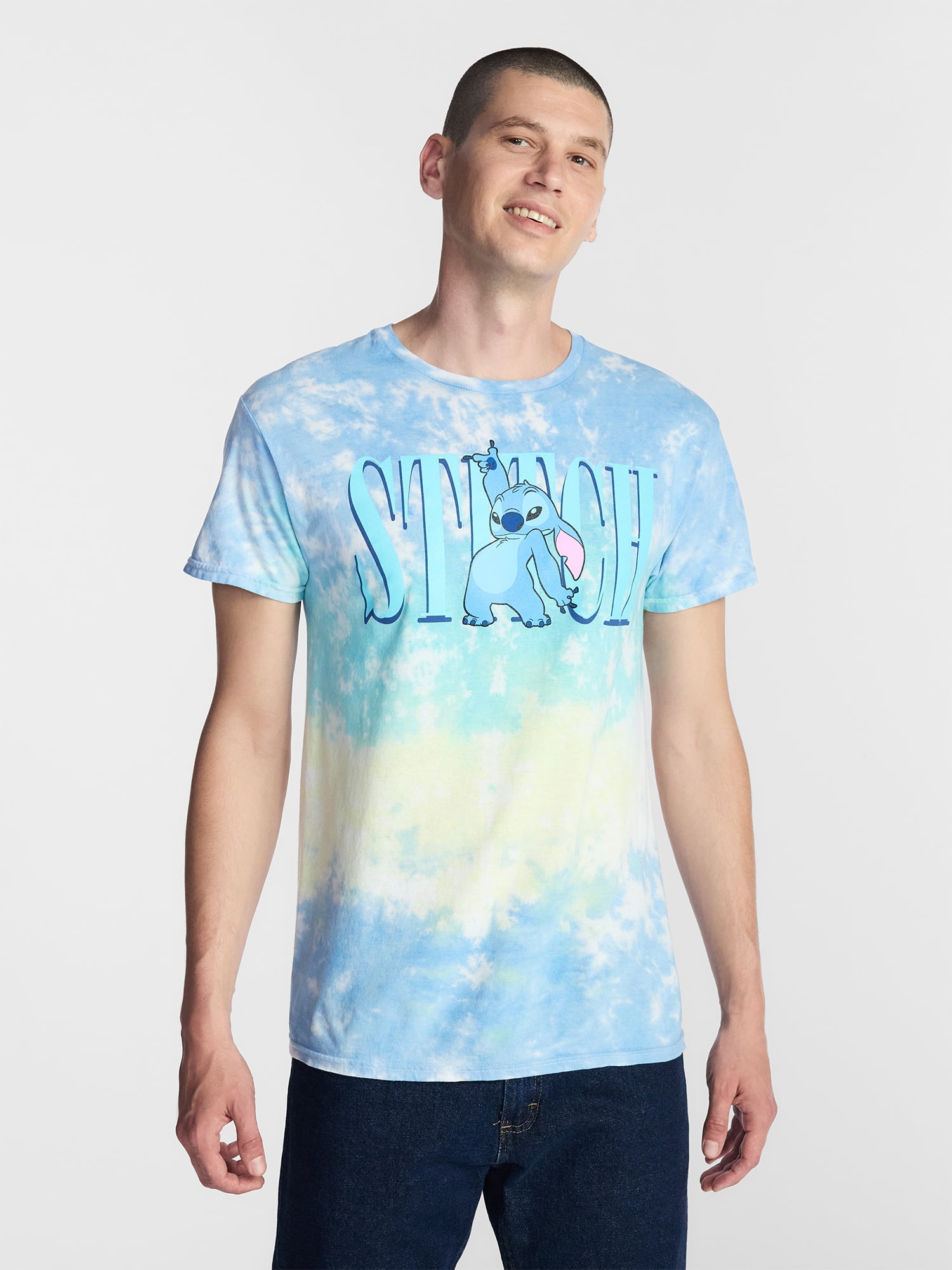 Disney Lilo and Stitch Men's and Big Men's Tie Dye Tee, Sizes S-3XL