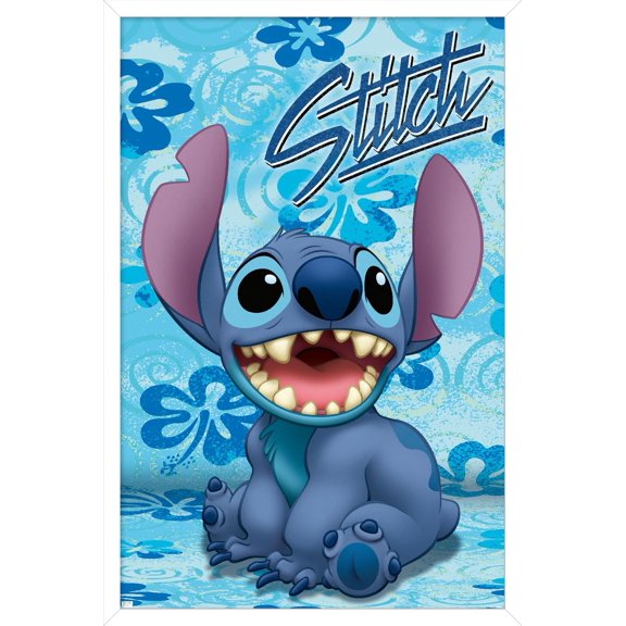 Disney Lilo and Stitch - Sitting Wall Poster, 22.375" x 34" Framed