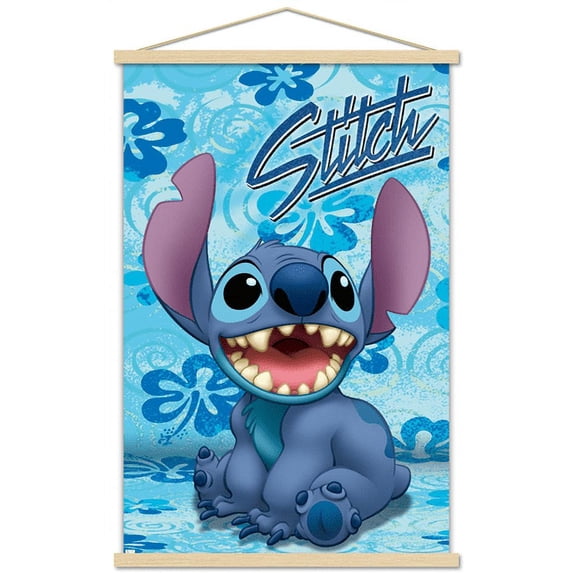 Disney Lilo and Stitch - Sitting Wall Poster with Magnetic Frame, 22.375" x 34"