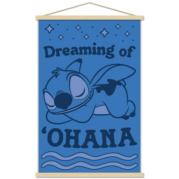 Disney Lilo and Stitch: Sleep Trends - Dreaming Of 'Ohana Wall Poster with Magnetic Frame, 22.375" x 34"