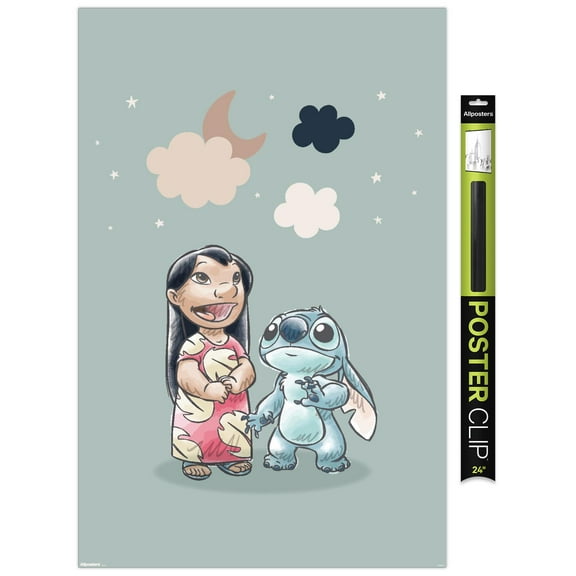 Disney Lilo and Stitch: Starry-Eyed - Clouds and Moon Wall Poster, 22.375" x 34"