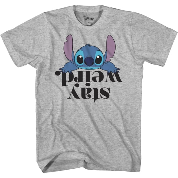 Disney Lilo and Stitch Stay Weird Officially Licensed Short Sleeve Graphic Adult T-Shirt, XL