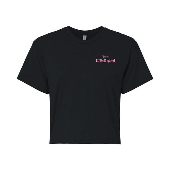Disney - Lilo & Stitch - Stitch Heart - Juniors Cropped Graphic T-Shirt