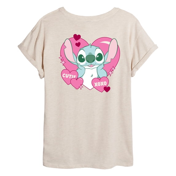 Disney - Lilo & Stitch - Stitch Heart - Women's Oversized Graphic T-Shirt