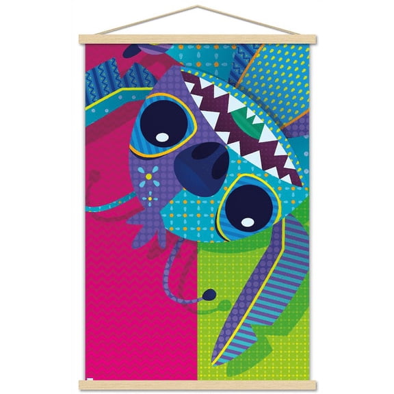 Disney Lilo and Stitch - Stitch Patchwork Wall Poster with Magnetic Frame, 22.375" x 34"
