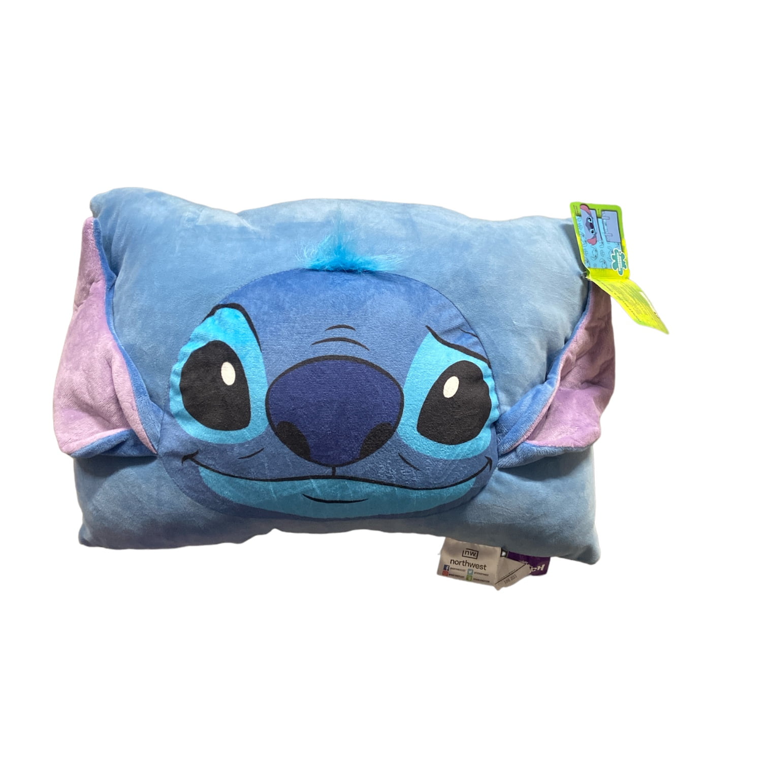 Disney Stitch Weird But Cute Decorative Throw Toddler Pillow, Purple and Blue, Unisex