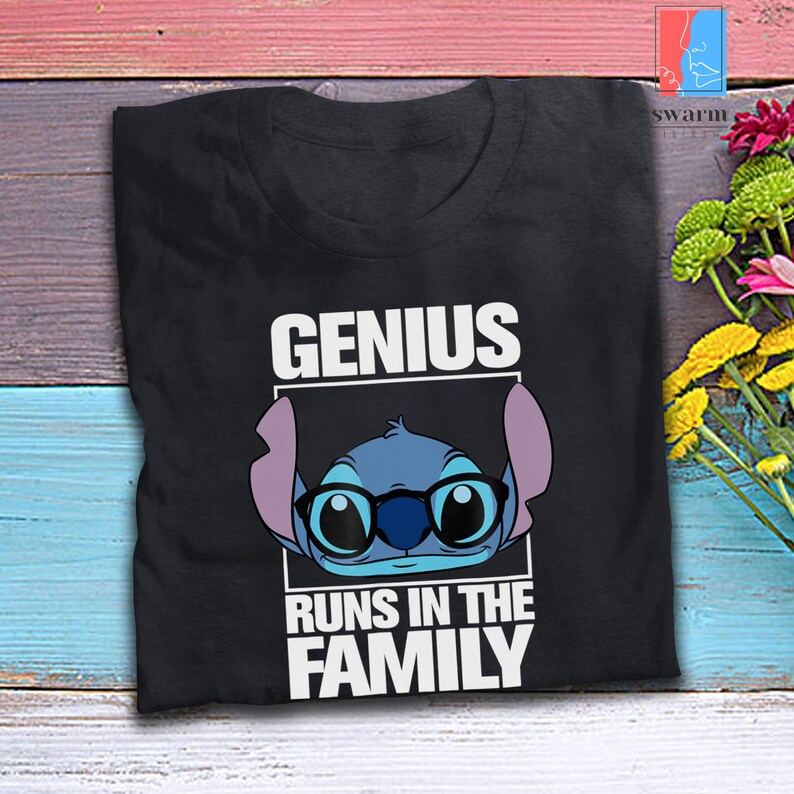 Disney Lilo and Stitch TShirt, Genius Run In The Family Shirt, Stitch