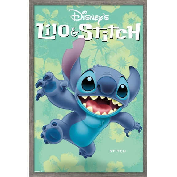 Disney Lilo and Stitch - Tropical Feature Wall Poster, 22.375" x 34" Framed