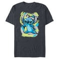 thumbnail image 1 of Disney Lilo and Stitch Watercolor Brushstrokes - Short Sleeve Blended T-Shirt for Adults - Customized-Navy Heather, 1 of 5