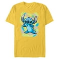thumbnail image 1 of Disney Lilo and Stitch Watercolor Brushstrokes - Short Sleeve Blended T-Shirt for Adults - Customized-Yellow, 1 of 5