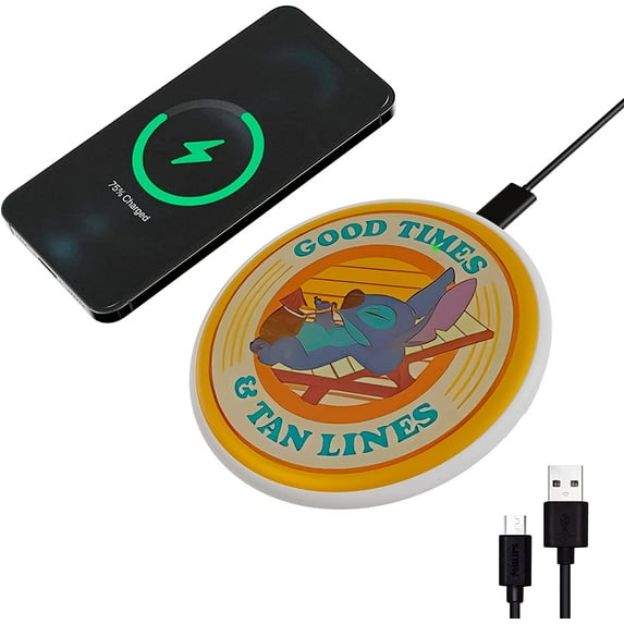 Disney Lilo and Stitch Wireless Charging Pad - Universally Compatible Qi-Enabled Charging Station for All Phones