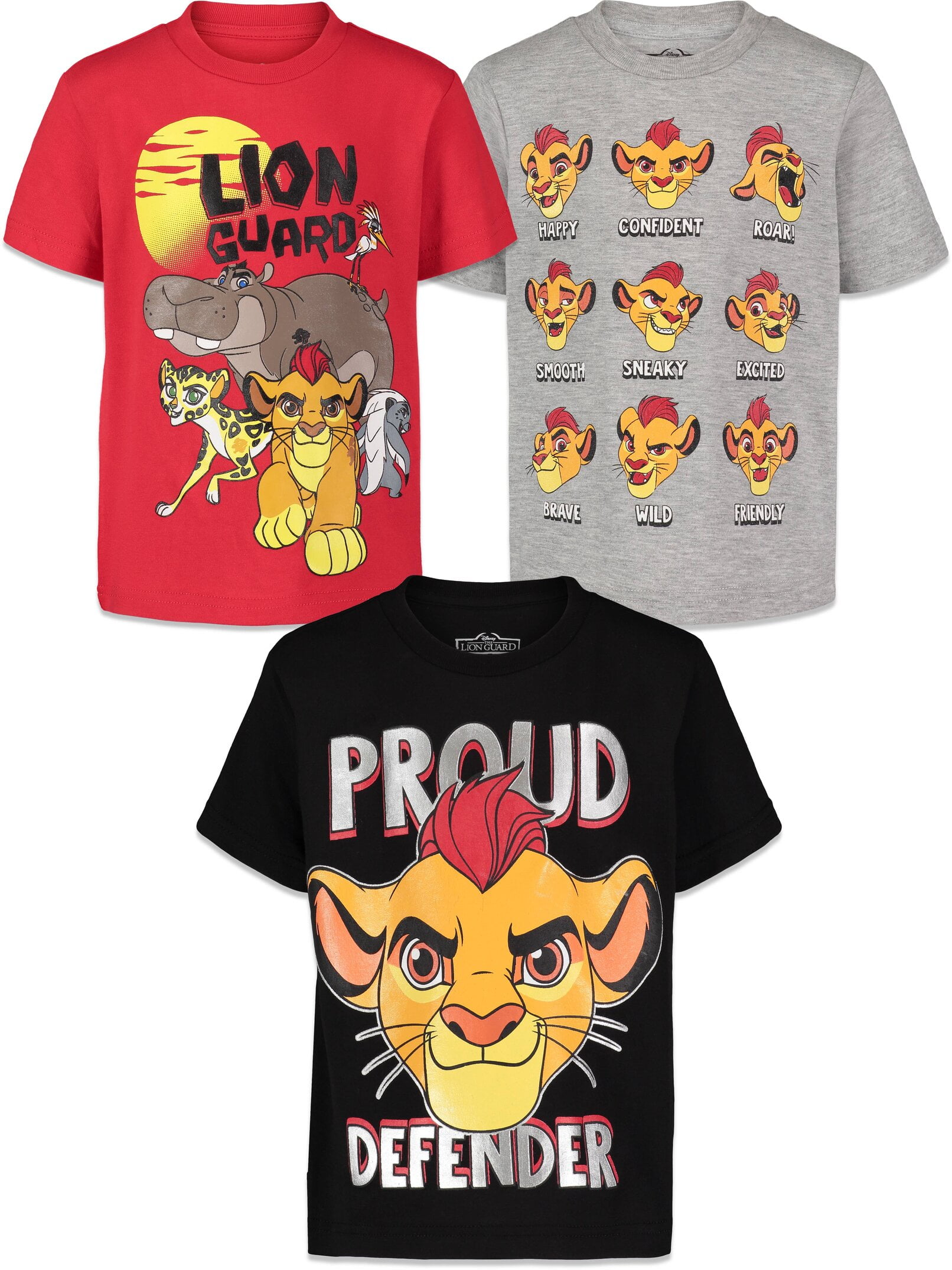 3 Big Pumbaa Kid Disney Infant Lion Pack T-Shirts Timon Simba Boys King Little to