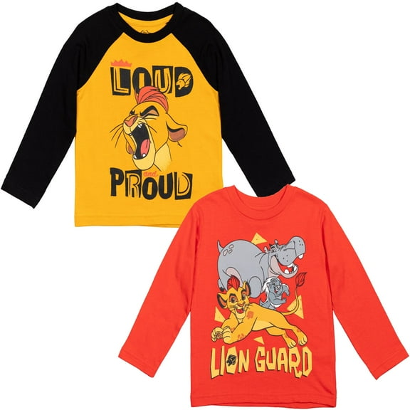 Disney Lion Guard Toddler Boys 2 Pack Graphic T-Shirts Brown/Red 2T
