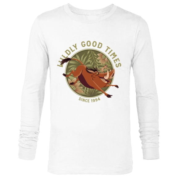 Disney Lion King Anniversary Timon Pumbaa Wildly Good Times - Long Sleeve T-Shirt for Men - Customized-White