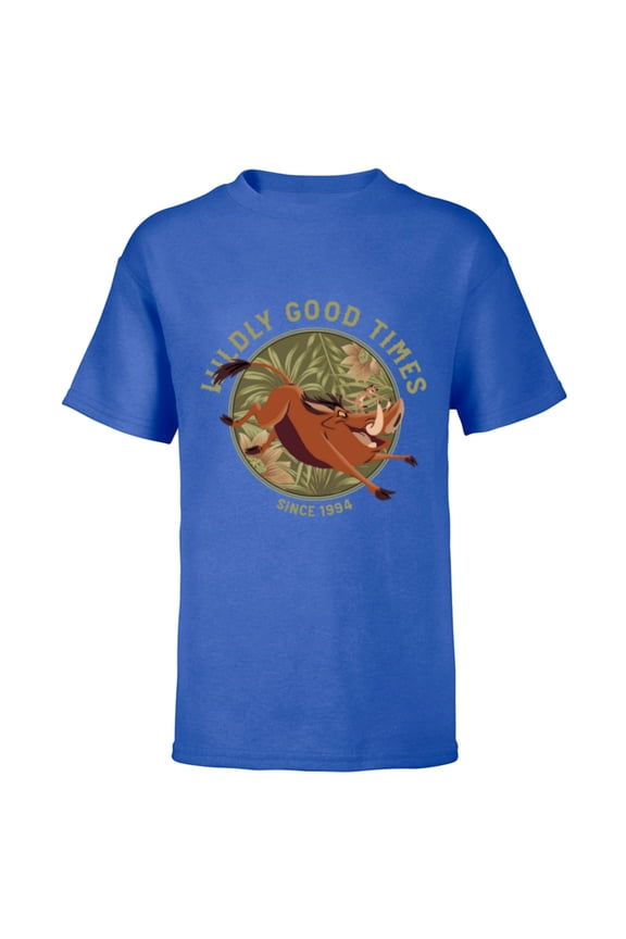 Lion King Anniversary Timon Pumbaa Wildly Good Times - Short Sleeve T-Shirt for Kids - Customized-Royal
