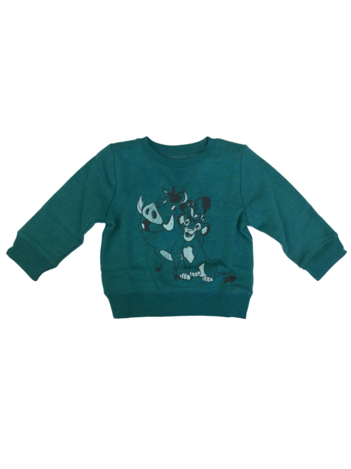Disney Lion King Infant Boys Teal Simba Sweatshirt Pumba Baby Sweat Shirt 12m